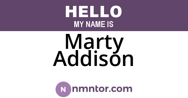 Marty Addison