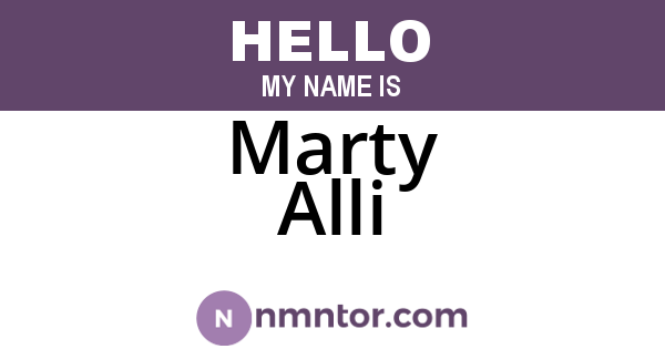 Marty Alli