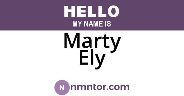 Marty Ely