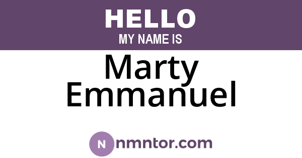 Marty Emmanuel