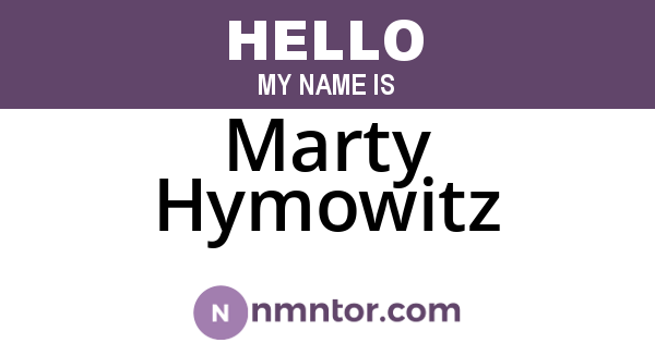 Marty Hymowitz