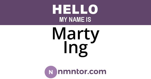 Marty Ing