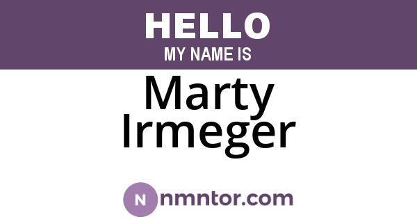 Marty Irmeger