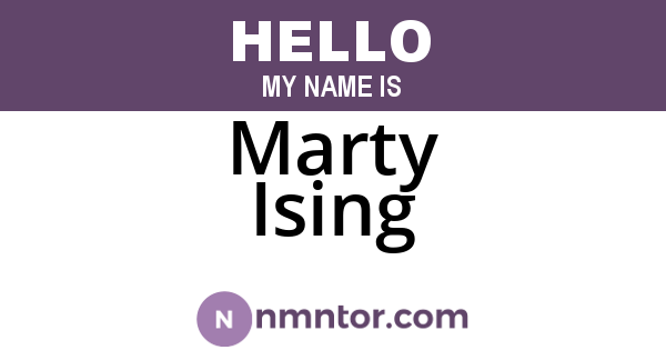 Marty Ising