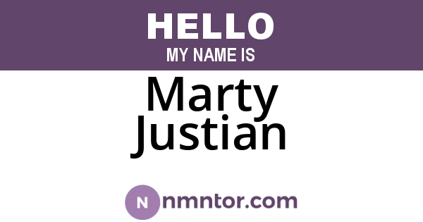Marty Justian