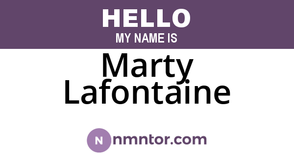 Marty Lafontaine