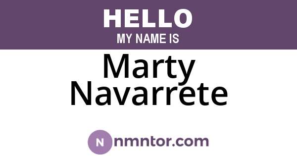 Marty Navarrete