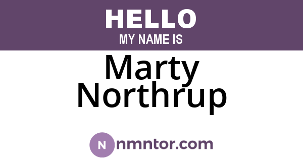 Marty Northrup