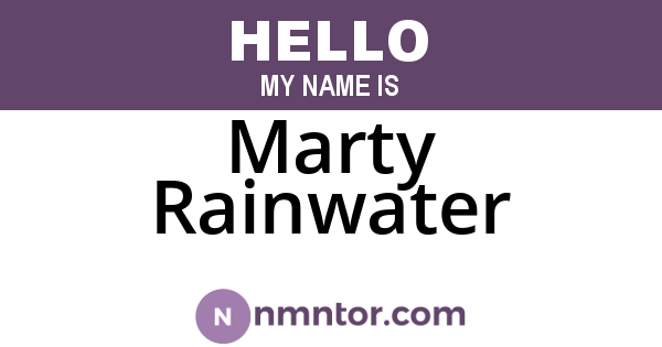 Marty Rainwater