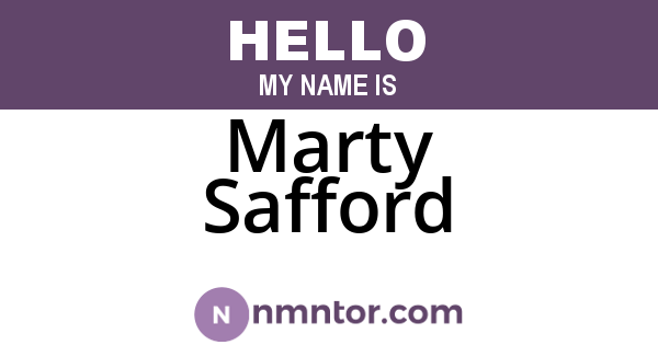 Marty Safford