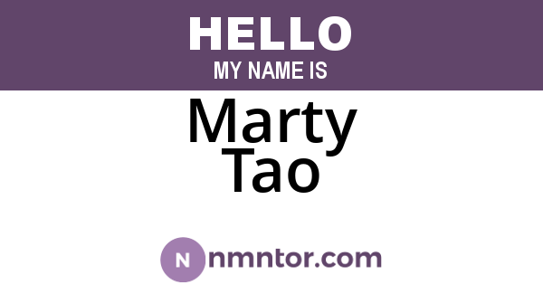 Marty Tao