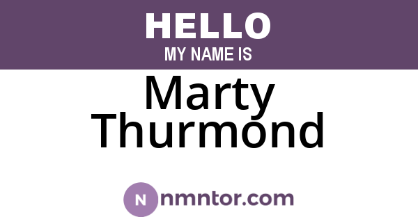Marty Thurmond