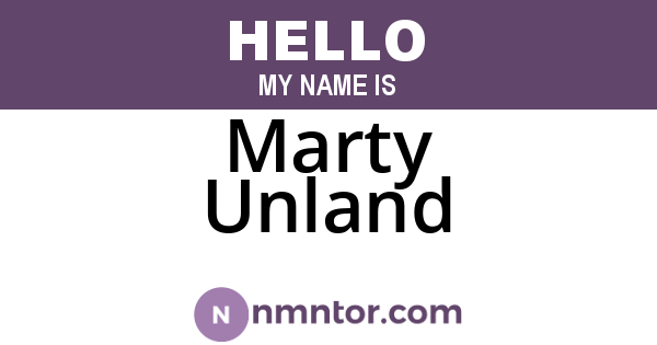 Marty Unland
