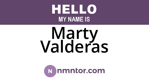 Marty Valderas