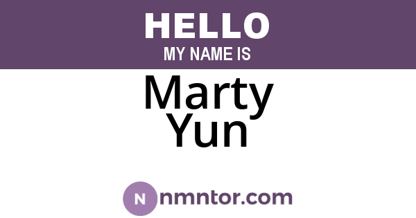 Marty Yun