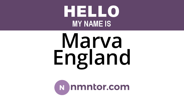 Marva England