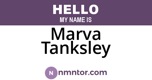 Marva Tanksley