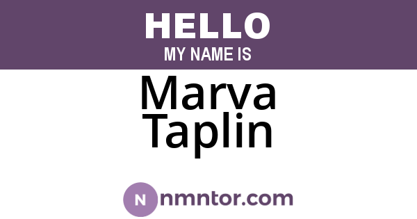 Marva Taplin