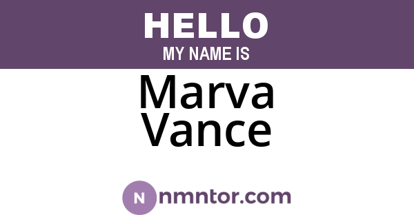 Marva Vance
