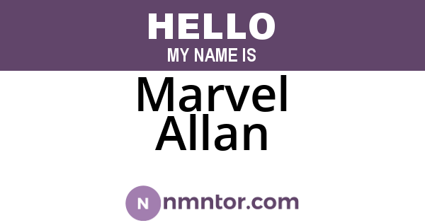Marvel Allan