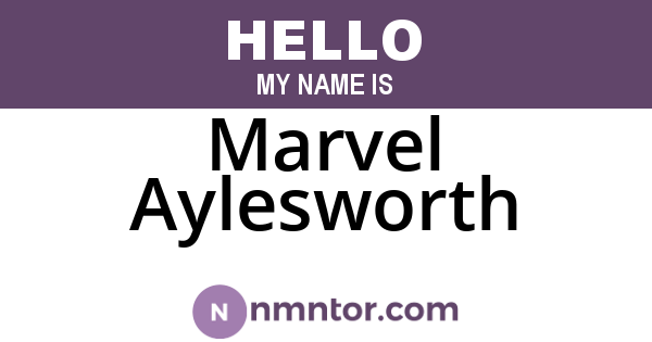 Marvel Aylesworth