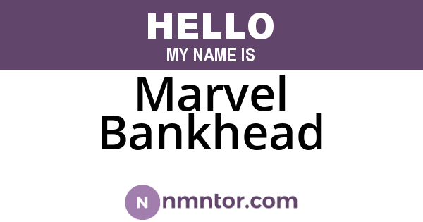 Marvel Bankhead