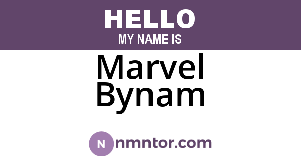 Marvel Bynam