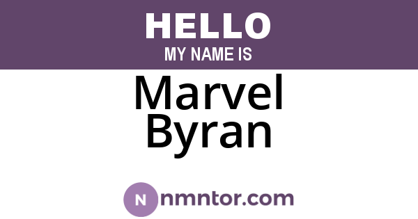 Marvel Byran