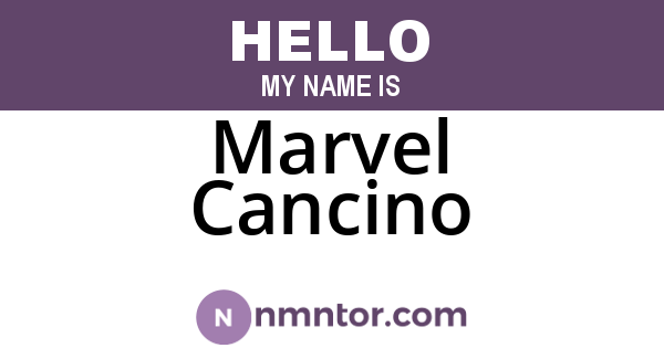Marvel Cancino