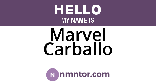 Marvel Carballo