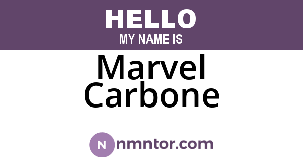 Marvel Carbone