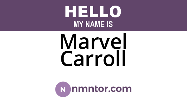 Marvel Carroll