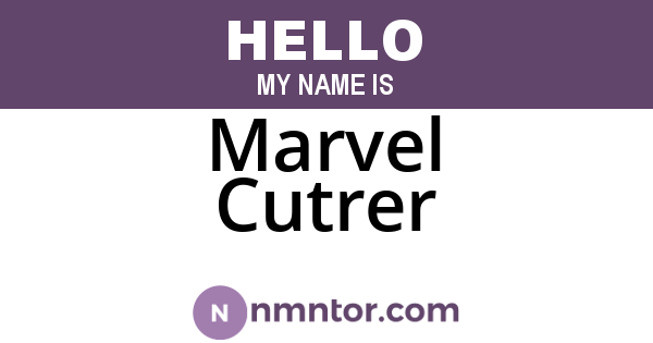 Marvel Cutrer