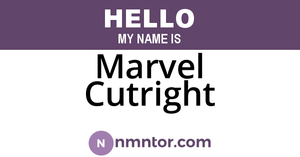 Marvel Cutright
