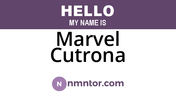 Marvel Cutrona