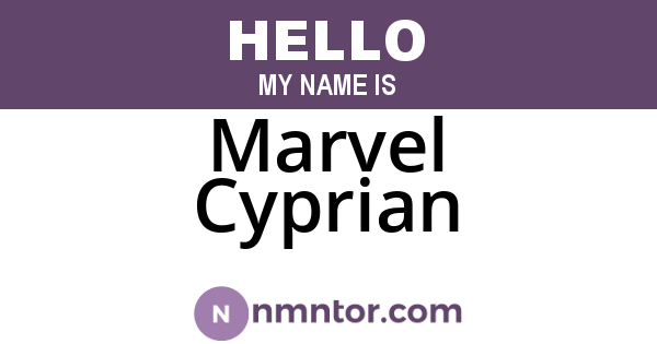 Marvel Cyprian