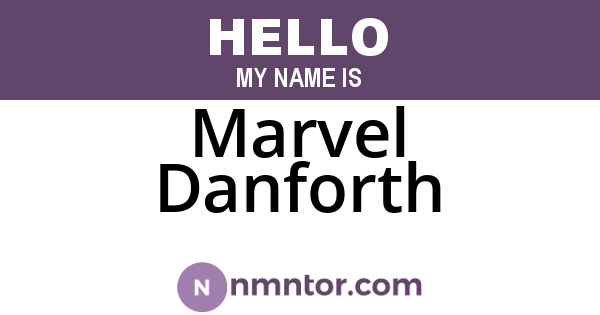 Marvel Danforth