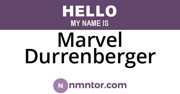 Marvel Durrenberger