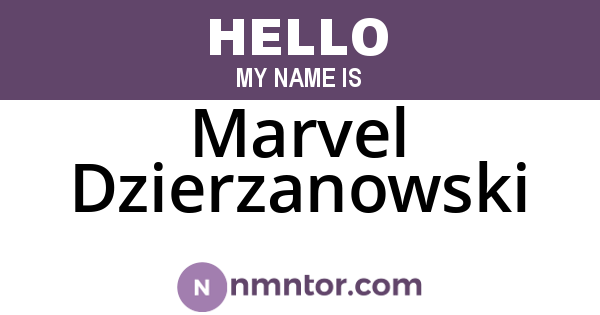 Marvel Dzierzanowski