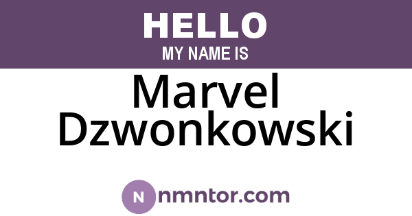 Marvel Dzwonkowski