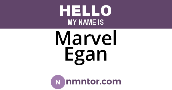 Marvel Egan