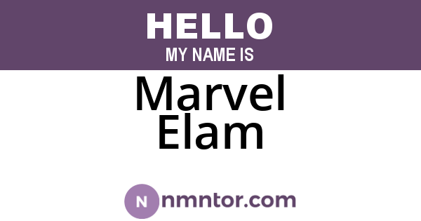 Marvel Elam