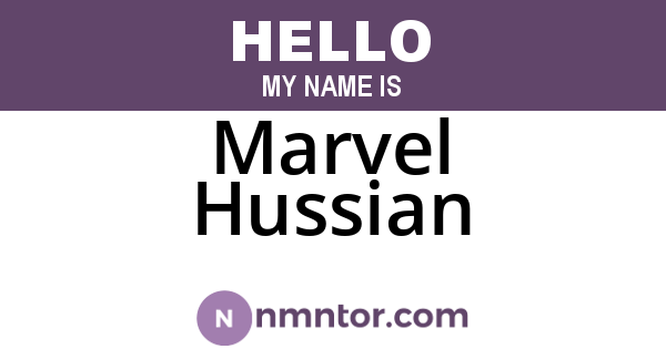 Marvel Hussian