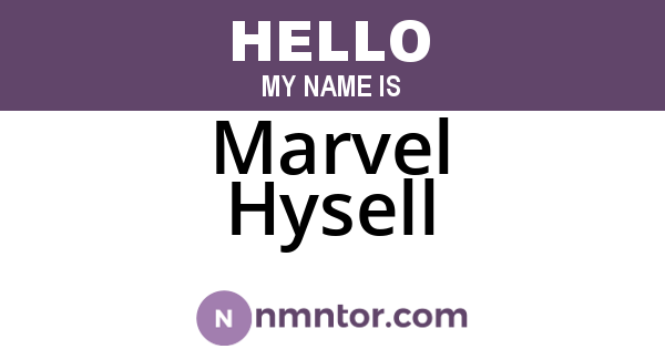 Marvel Hysell