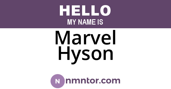 Marvel Hyson