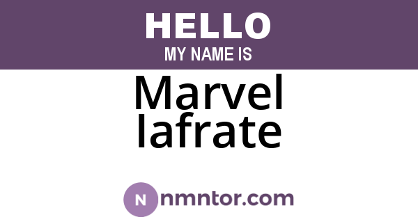Marvel Iafrate