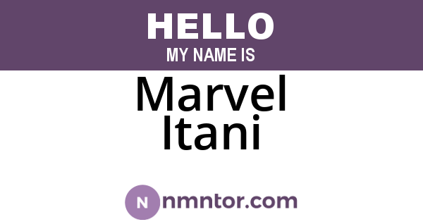 Marvel Itani