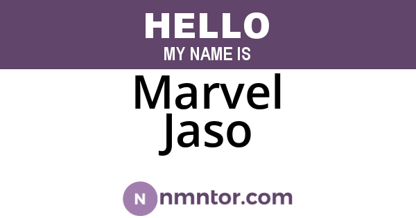 Marvel Jaso