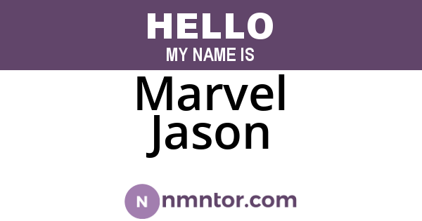Marvel Jason