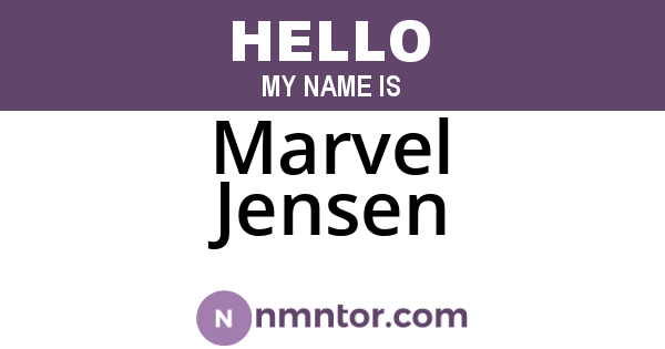 Marvel Jensen